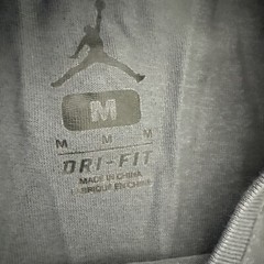 Vintage Nike Long Sleeve Shirt Air Jordan Flight Jump man Size Medium Gray