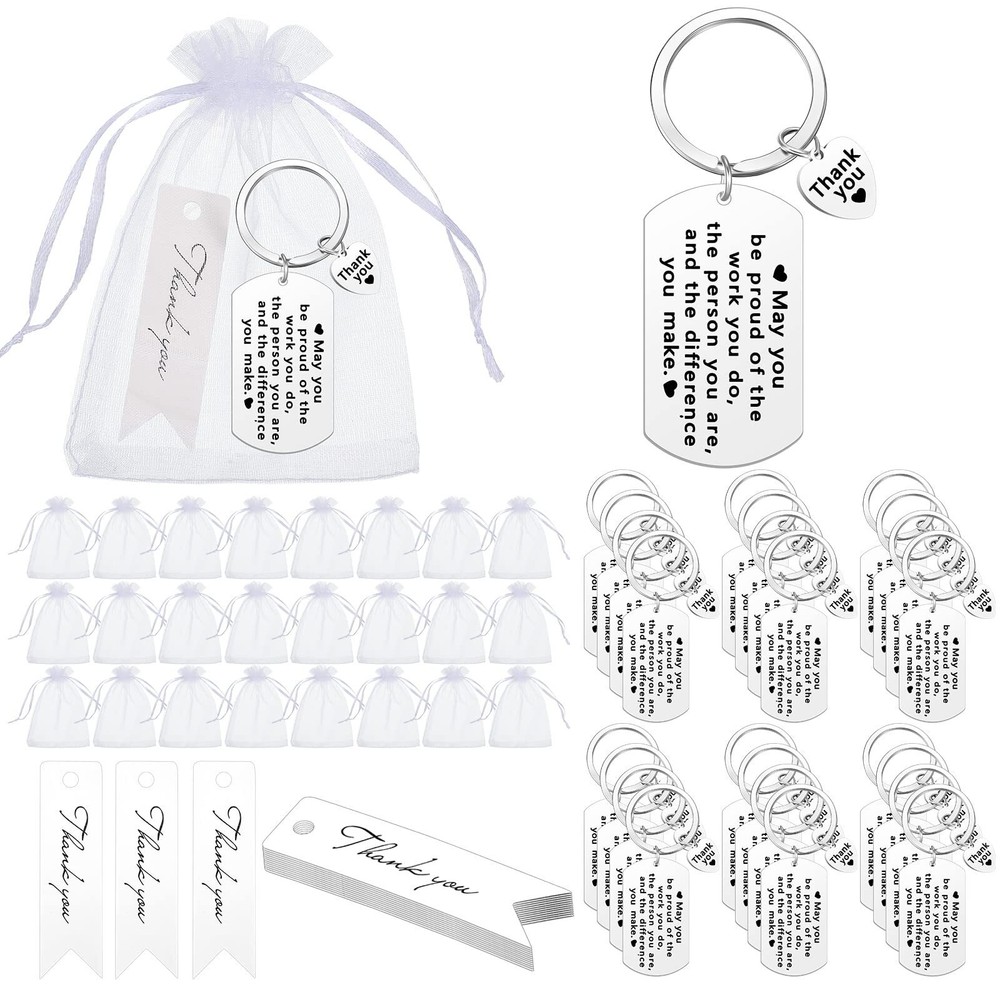 72 Pcs Employee Appreciation Gift Bulk for Coworker Thank You Gifts Keychains…