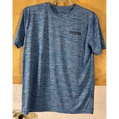 Costa Del Mar Performance Shirt Mens Size M Blue Heather Graphic Fishing Tee