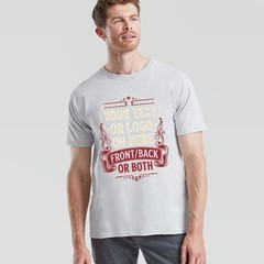 Personalised Unisex T Shirt Custom Printed Logo Text Front And Back Tee