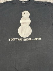 Vintage City Lab Young Jeezy I Got That Snow Man XXL Glitter T-shirt Rare Y2K