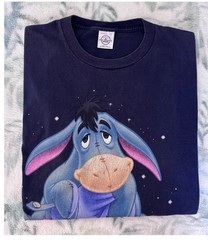 Classic Disney Eeyore Florida Delta Pro Weight T-Shirt Navy Size Large