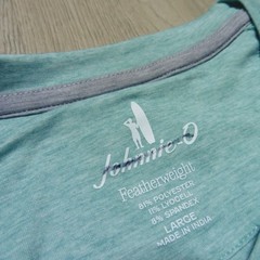 JOHNNIE-O Mens L LARGE THE COURSE T SHIRT PERFORMANCE GOLF TEE TROPICAL GREEN