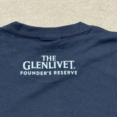 The Glenlivet Shirt Mens Medium Navy Plaid Pocket Tee Graphic Logo Cotton Promo