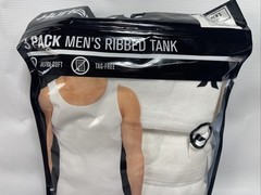 Hurley ~ Men’s 3-Pack Ribbed Tank Cotton Blend Tag Free White ~ S(36”)
