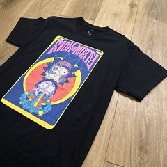 Official Rick And Morty Adult Swim Men’s Black Shirt Psychedelic Graphic Medium