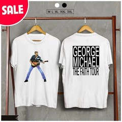 GEORGE MICHAEL THE FAITH TOUR 1988 2 side White All Size Shirt HS457