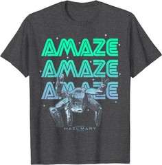 Project Hail Mary Amazing Rocky The Alien Neon Portrait T-Shirt