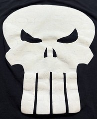 Marvel Punisher Embossed Textured Skull T-Shirt 2011 Mad Engine Size Large