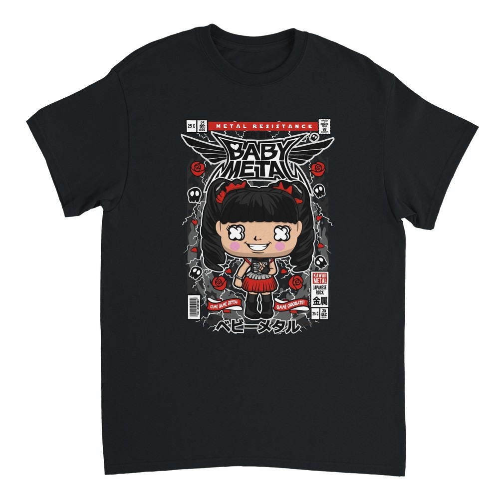 Babymetal Retro Comic Tee Funk Pop Graphic Metal Band T‑Shirt
