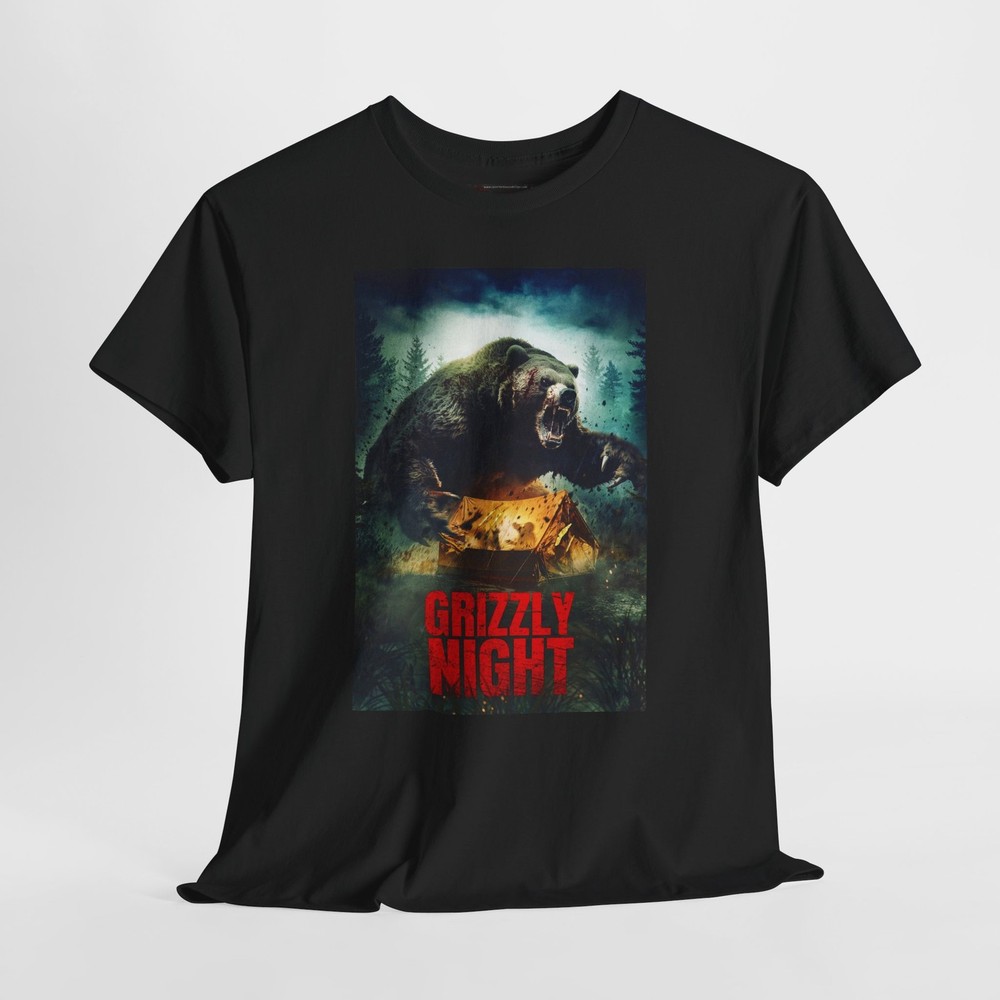 Grizzly Night 2026 Retro Movie Poster Horror Unisex Graphic T-Shirt