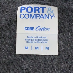 Port & Company Core Cotton Men’s Medium Charcoal Heather Long Sleeve T-Shirt New