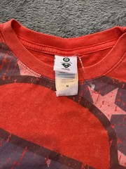 Superman Crew Neck T Shirt Off Center Americana Logo Red New Without Tags!!