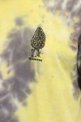 Element Men’s T-Shirt Yellow Dark Grey Tie-Dye Mushroom Graphic S/S (S17)