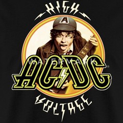 AC/DC Logo High Voltage Album Angus Young Men’s T-Shirt