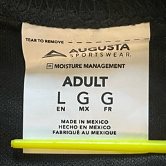 Augusta Sportswear Adult Large Moisture Management T Shirt Black Short Sleeve