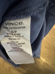 VINCE Shirt Mens Small Blue Pullover Crew Short Sleeve 100% Cotton T-Shirt Tee