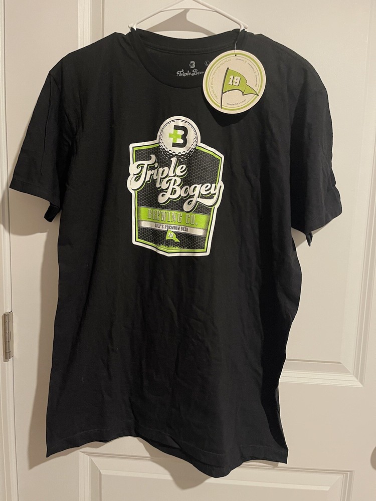 Triple Bogey Brewing Co Size L Black Tee For The Beer Collector Golf Sports