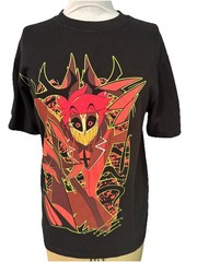 Hazbin Hotel Hot Topic Alastor Black Short Sleeve Tee Shirt M