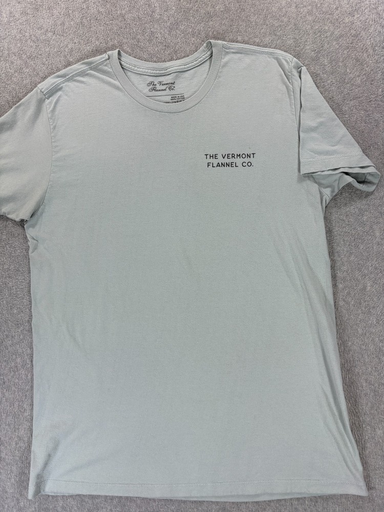 Vermont Flannel Co 100% Cotton S/S Crew Tee Shirt (Men’s Large) Made in USA