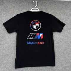 PUMA BMW Shirt Mens Small Black Short Sleeve Crew Neck Motorsport Graphic Print