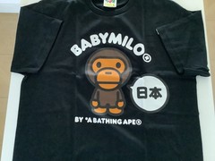 authentic a bathing ape bape Japan Baby milo tee #2 t shirt black M L 2XL new