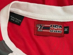 CANADA USA Sevens Rugby Short Sleeve Pullover Shirt Red Medium