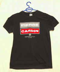 PIERRE CARDIN Men’s T-Shirt | Active-Fit | Black Graphic Logo Tee | Size M