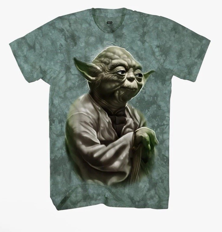 Star Wars Yoda Wise One Tie Dye T-Shirt Jade Crystal Wash Men’s M NWT
