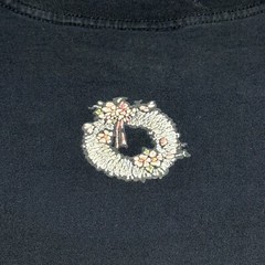 Vintage 1990s Maui Hawaii Pink Roses And Butterflies Black T-Shirt Size XL