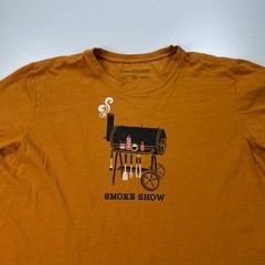 Life is Good Crusher Shirt Mens Extra Large XL Orang Crew Neck Cotton Smoke Show