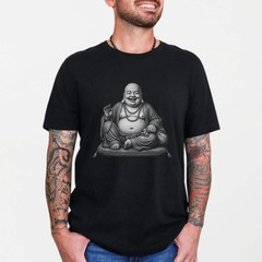 Laughing Buddha T-Shirt | Happy Budai Hotei Zen Buddhism Graphic Tee Shirt