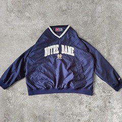 90s vintage notre dame university windbreaker with an embroidered logo