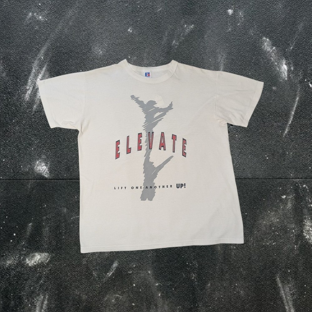 Russel Athletic Men’s T-Shirt Size L VTG Elevate USA Made Single Stitch