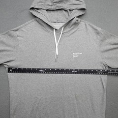 American Eagle Hooded T-Shirt Men’s Size S Gray Short Sleeve Drawstring