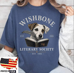 Wishbone Dog Shirt, Vintage Literary Society Tee, Book Lover Shirt, 90s Nostalgi