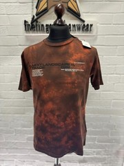 BNWT CP Company Jersey 24/1 T-Shirt in red/ black tie dye. XS. / P2P 19”