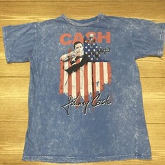 Camiseta Gráfica Manga Corta Hombre Johnny Cash Talla XL Musica Country Bandera