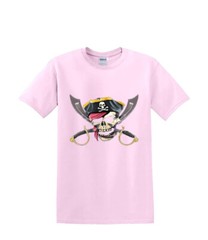 T-Shirt S to 2xl 3xl – PIRATE SKULL SWORDS fun humor adult