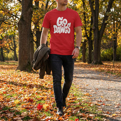 Go Dawgs T-Shirt Georgia Bulldogs Fan Gear Red Graphic Tee UGA Football Shirt