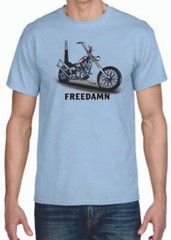Adult DryBlend® T-Shirt – ( FREEDAMN – AMERICAN PRIDE / BIKER / CHOPPER)