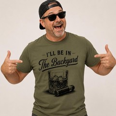 Funny Whiskey Cigar Shirt Backyard BBQ Grilling Gift for Dad