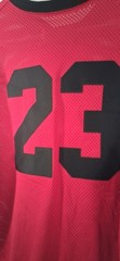 Nike Air Jordan #23 Mesh Red Short Sleeve Baseball Basketball Jersey Shirt Med