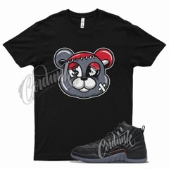 Black STITCH Shirt for J1 12 Utility Grind Bright Crimson Gym University Red