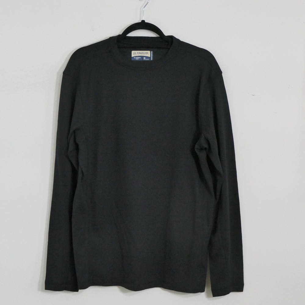 Magellan Outdoors Mens Thermal M Black Base Camp Gorpcore Hiking Camping Layers