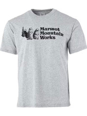 Marmot Men’s MMW Logo Crewneck Graphic T-Shirt Light Grey Heather-Medium