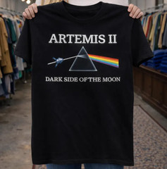 Artemis II Mission T-Shirt, Dark Side of Space Tee, Future Moon Mission Shirt
