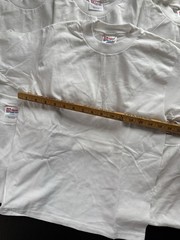 NOS Lot Of 12 Vintage 90s HANES HEAVYWEIGHT Blank WHITE T-Shirts Single Stitch S