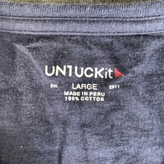 UNTUCKit Lambert Striped Cotton Crewneck T Shirt Mens L Navy Nautical Casual