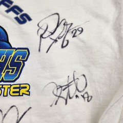 2001 CHL Playoffs Cottonmouths Signed T Shirt Gildan L Hockey Team White